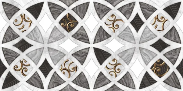 Assorted collection of ceramic tiles in various designs and textures