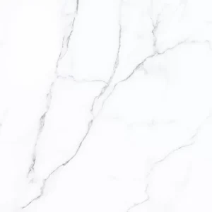 Elegant white marble ceramic tile with delicate gray veining