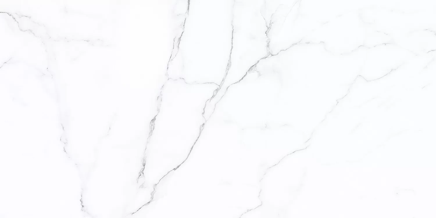 Elegant white marble ceramic tile with delicate gray veining