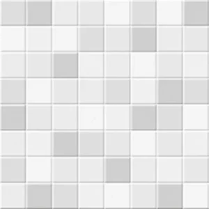 Geometric mosaic of grey scale ceramic tiles in checkered pattern