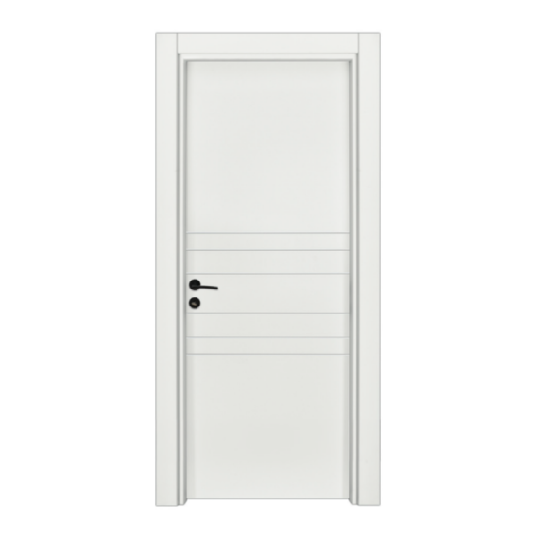 Contemporary VBG Lake white interior door featuring a minimalist design with horizontal lines.